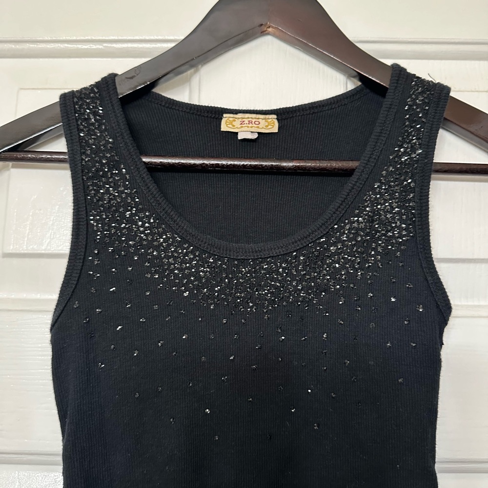 Z Ro Y2K Early 2000’s Jeweled Sleeveless Tank Top Dress Up Casual